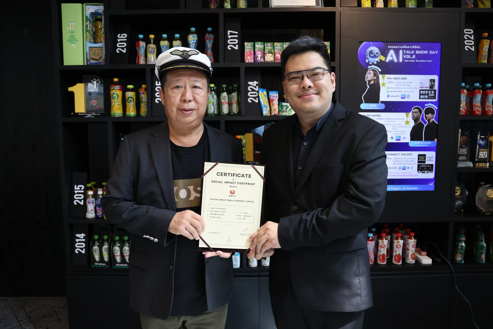 Ichitan received a certificate of participation in the Social Impact Footprint (SIF) research project for the business sector